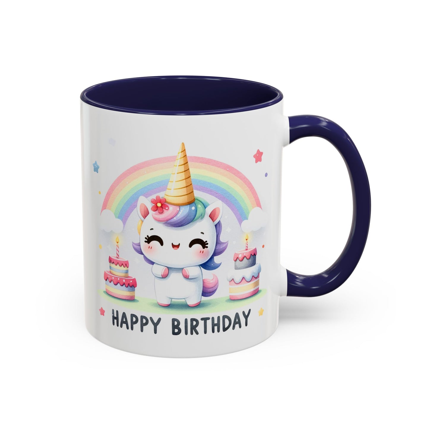 Birthday Mug -  Unicorn With Cakes
