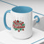 Christmas Mug - Merry Christmas Maroon Text Ornaments