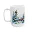 Christmas Mug - Snowy Landscape Train Wrap 3