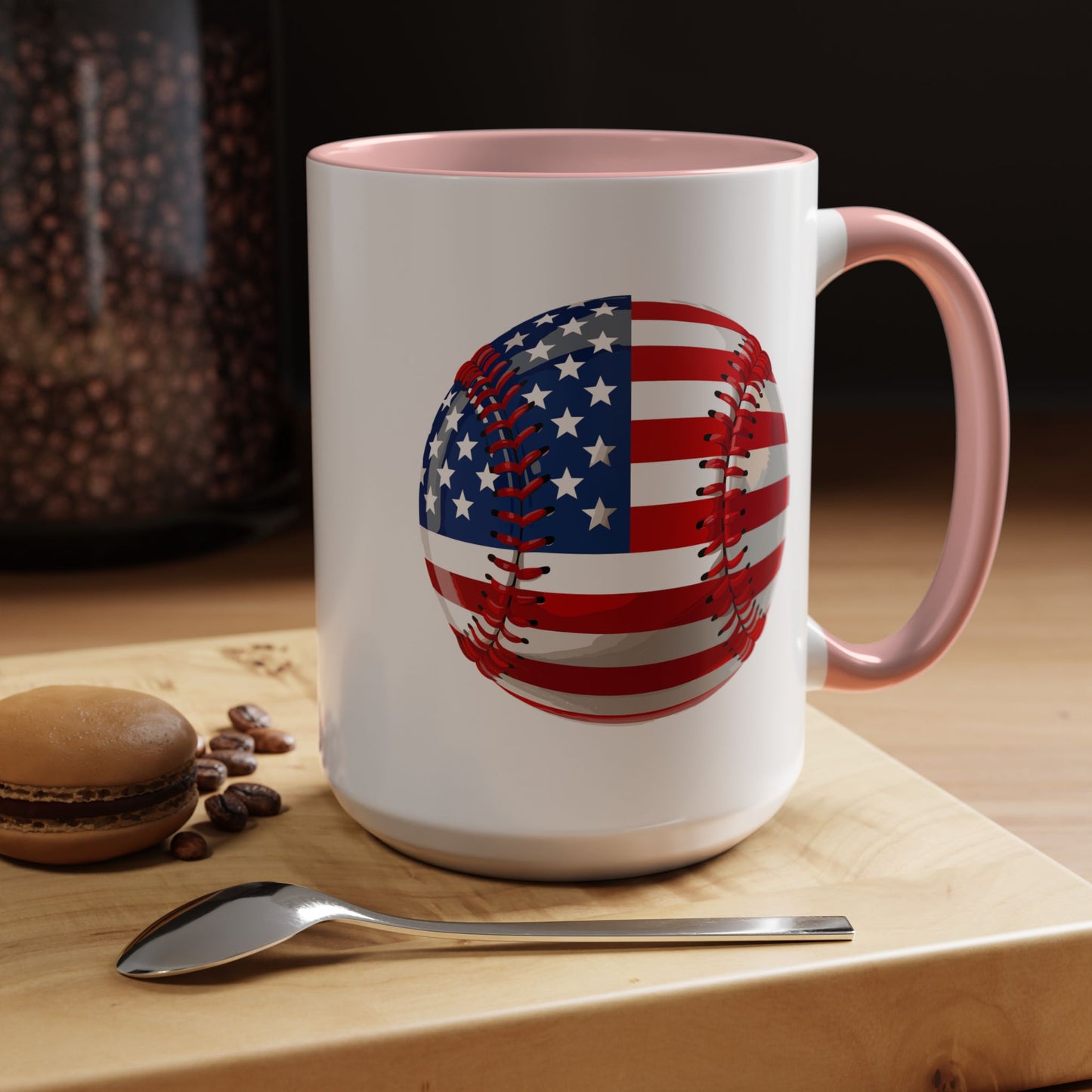 4th of July Mug - Baseball American Flag