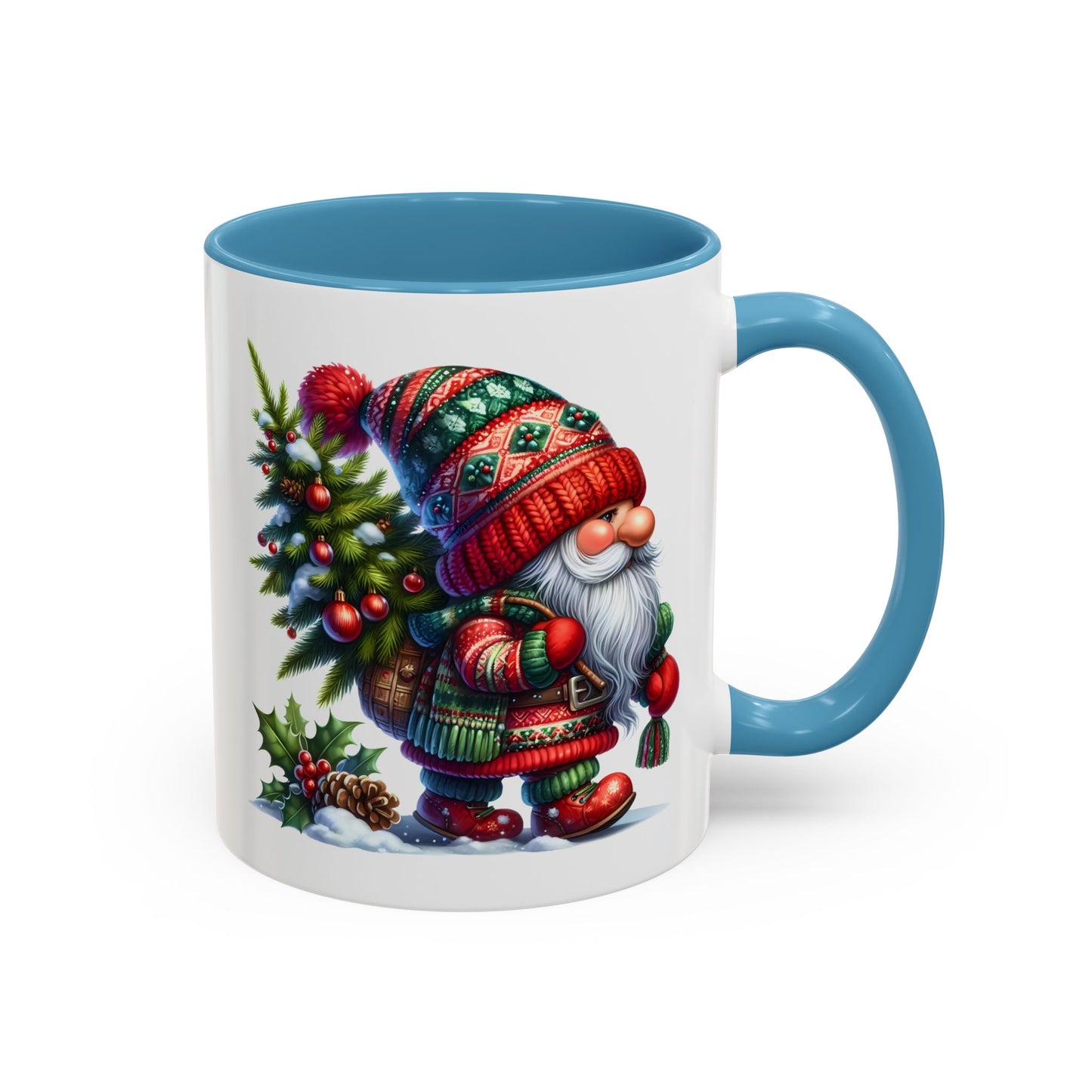 Christmas Mug - Gnome Christmas Tree and Pine Cone