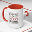 Christmas Mug - We Wish You a Merry Christmas Blue Green & Red Text