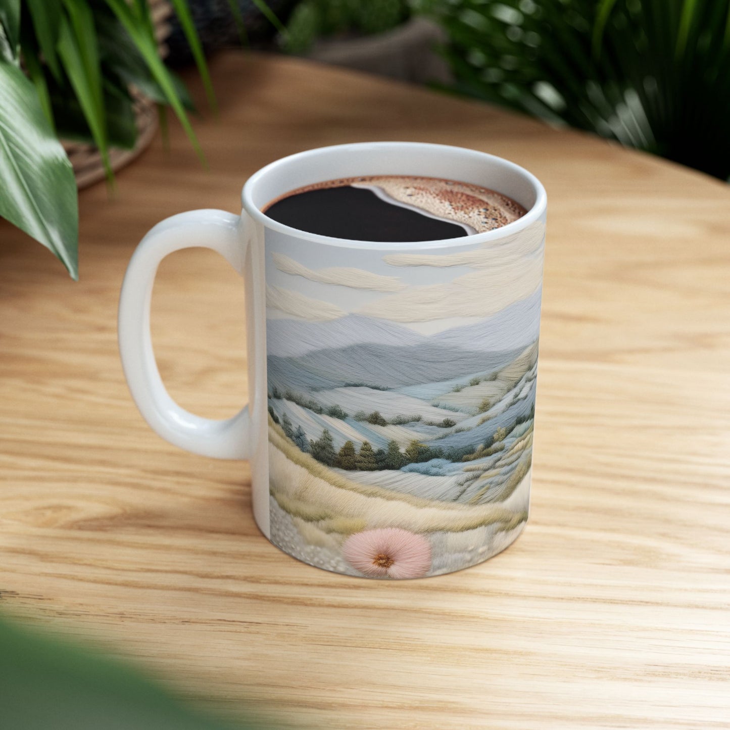 Artistic Mug - Felted Landscape 2