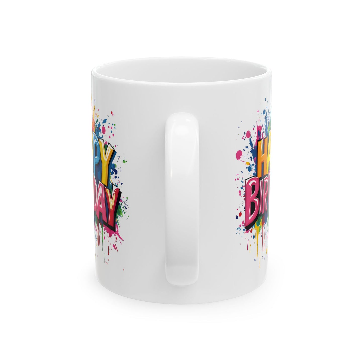 Birthday Mug - Happy Birthday Graffiti