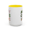 Christmas Mug - Merry Christmas Green Red & Gold Patterned Text
