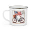 4th of July Mug - American Flag Bicycle Stamp