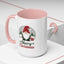 Christmas Mug - Merry Christmas Green & Red Text Gnome Present Trees