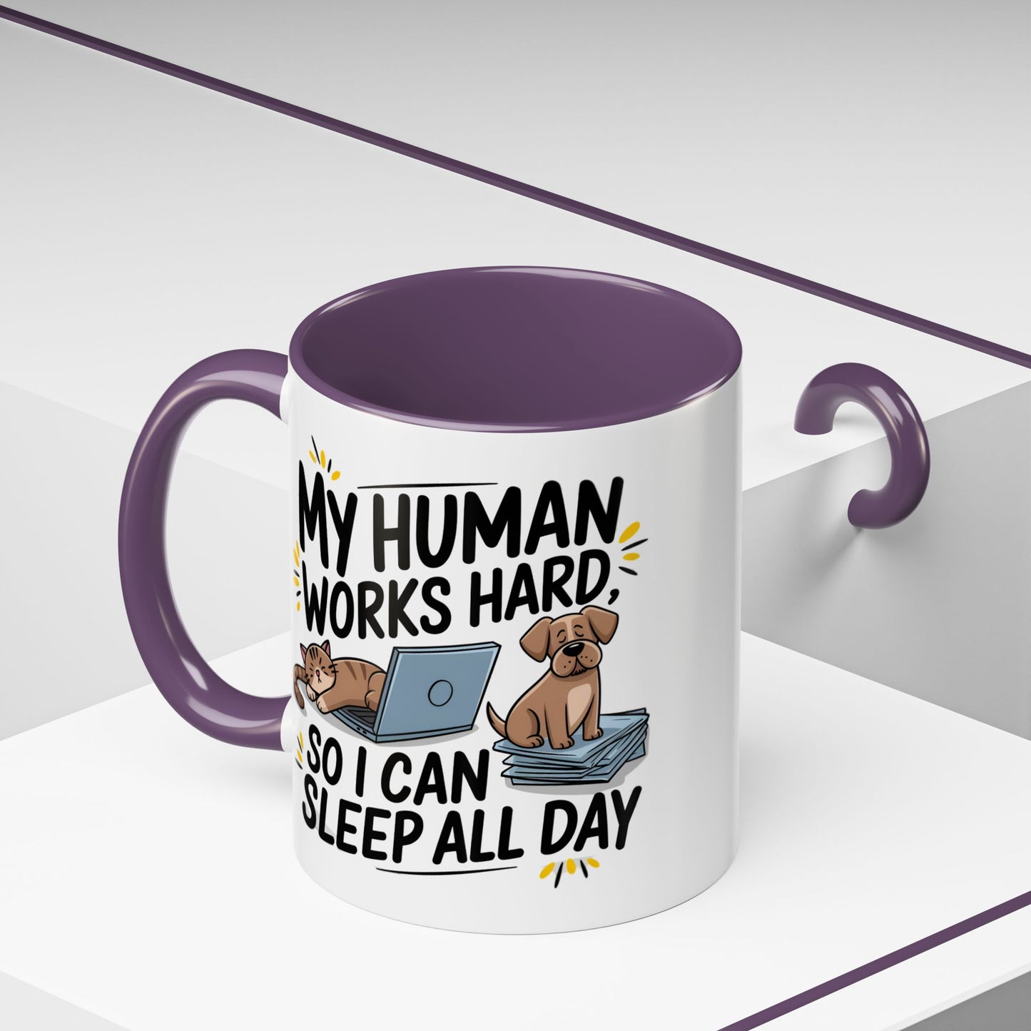 Animal Mug - My Human Works Hard