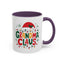 Christmas Mug - Grandma Claus Green Yellow & Red Text Hat Lights Stars