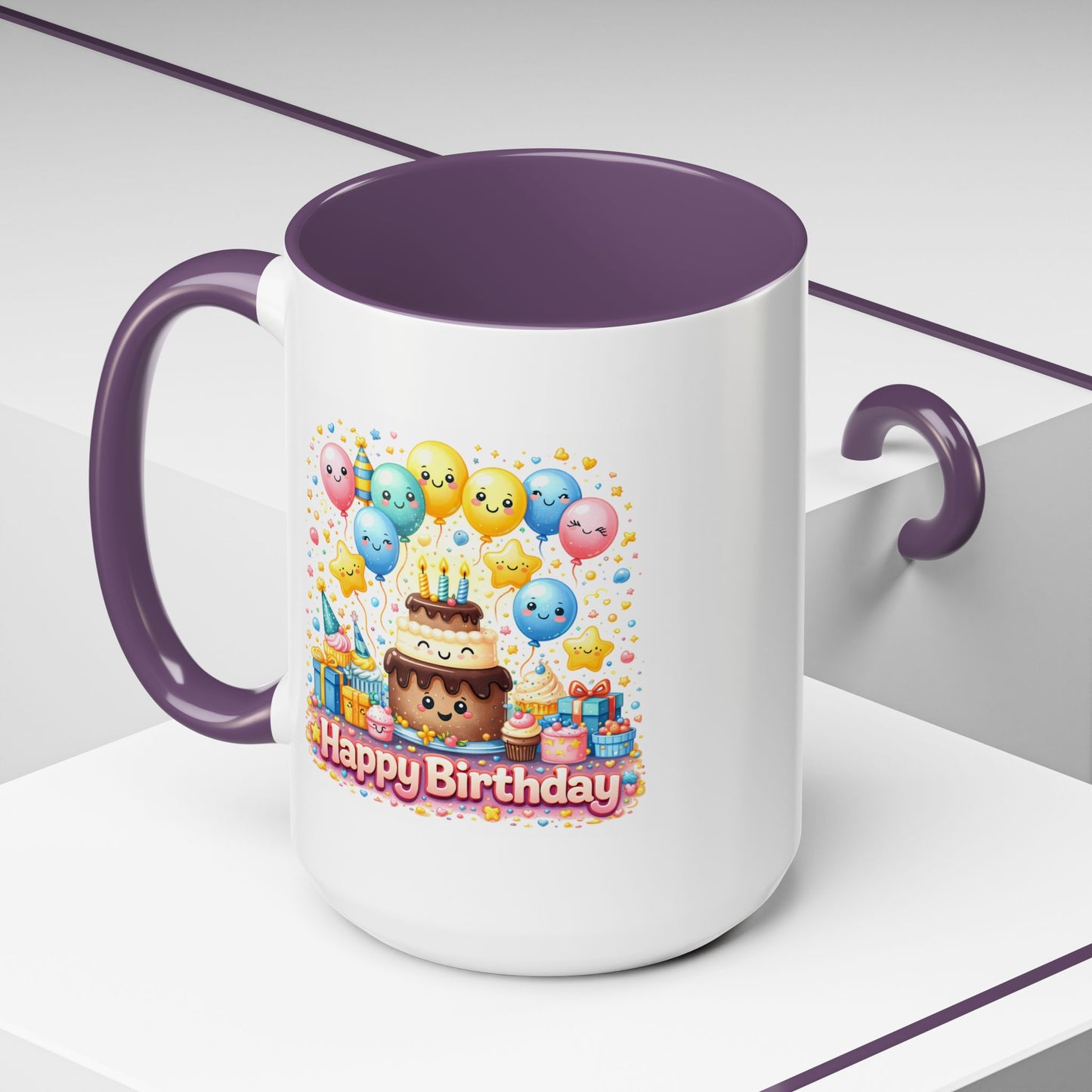 Birthday Mug - Cake and Balloons