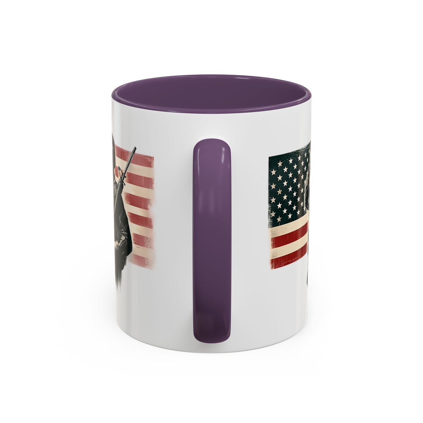 4th of July Mug - Soldier American Flag
