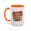 Christmas Mug - Green Text Red Banner Reindeer Bear Penguin