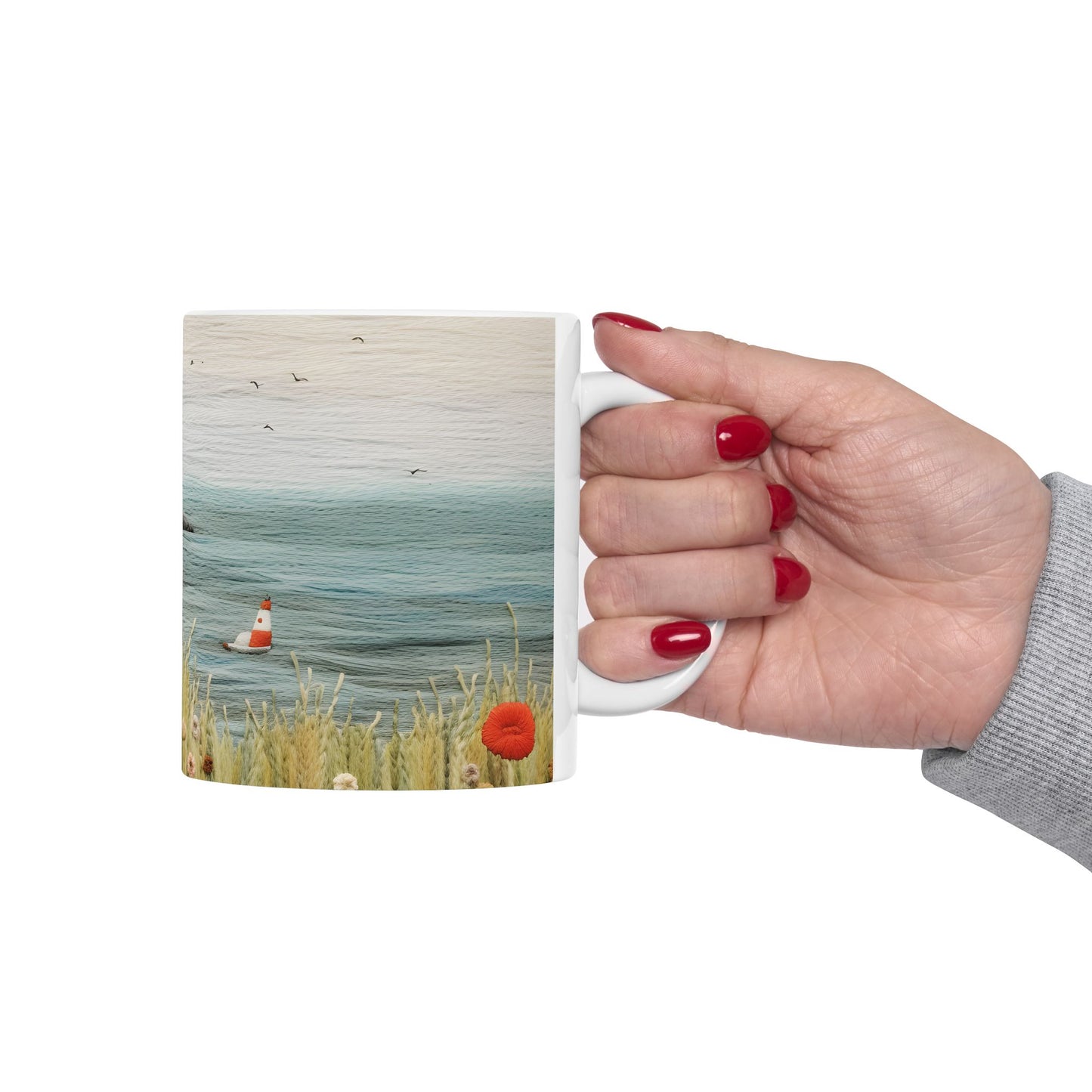 Artistic Mug - Felted Lighthouse 7