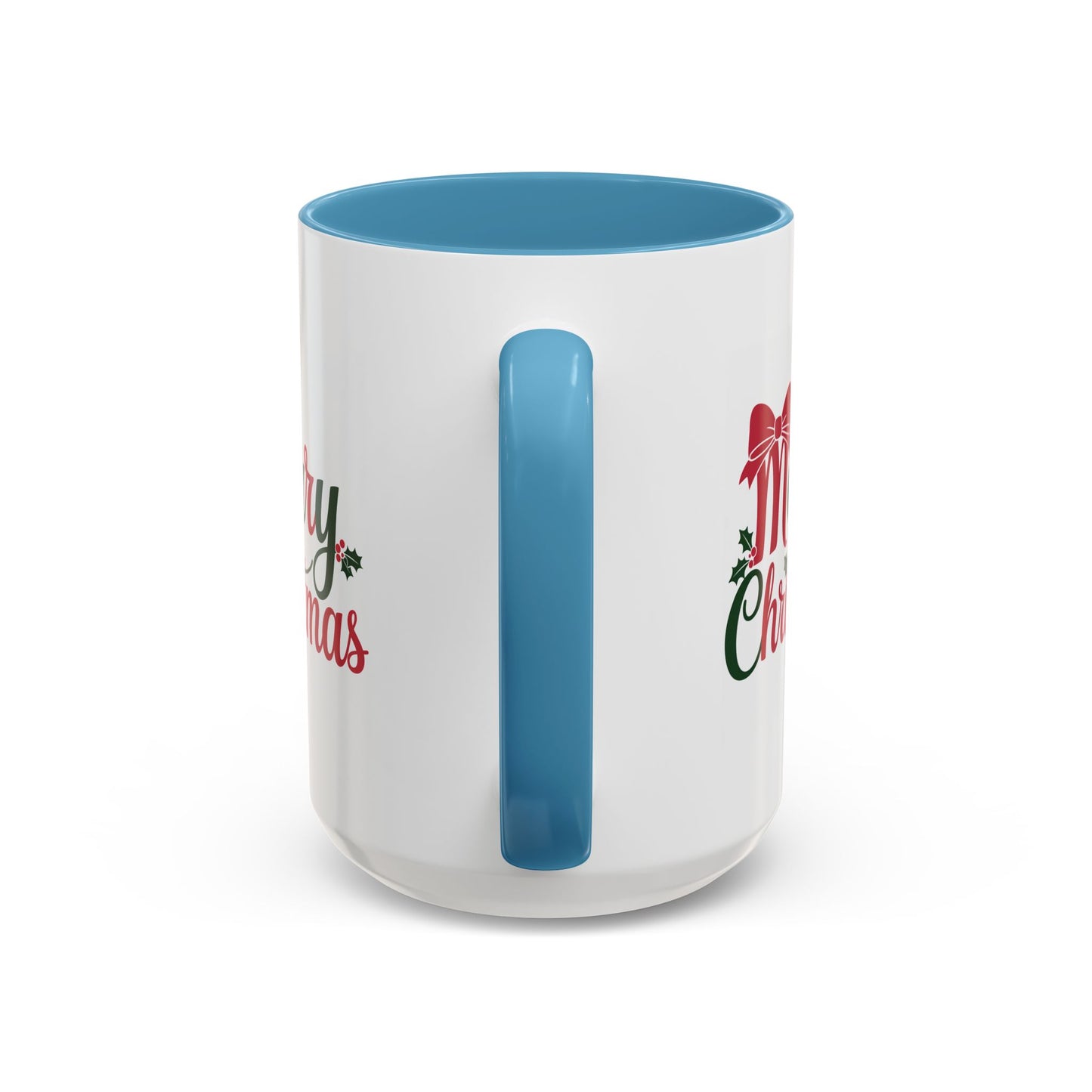 Christmas Mug - Merry Christmas Red & Green Text Bow