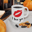 Anniversary Mug - I Love You Red Lips Kiss