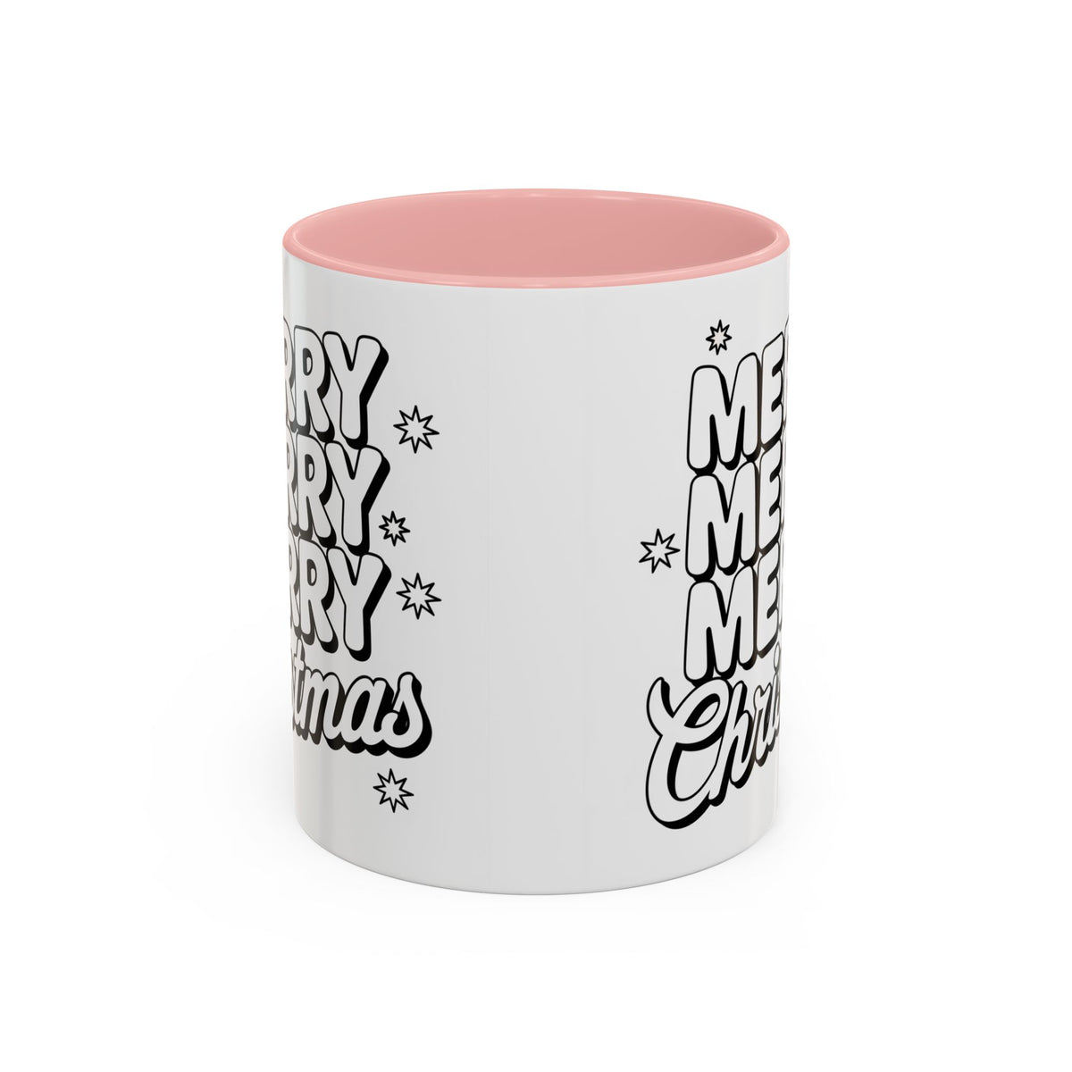 Christmas - Merry Christmas Black & White Embossed Text
