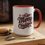 Christmas Mug - Merry Christmas Black Red & White Baseball Text