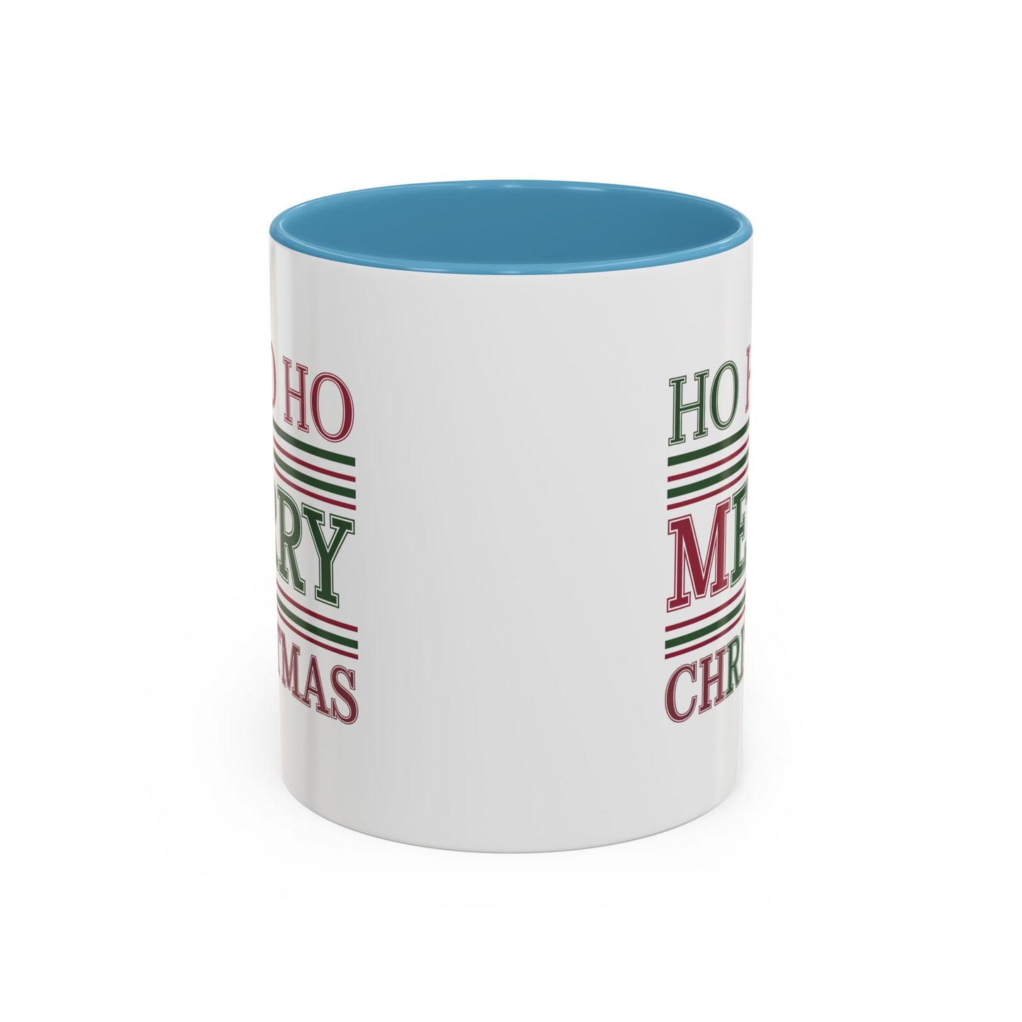 Christmas Mug - Ho Ho Ho Merry Christmas Red & Green Text 3