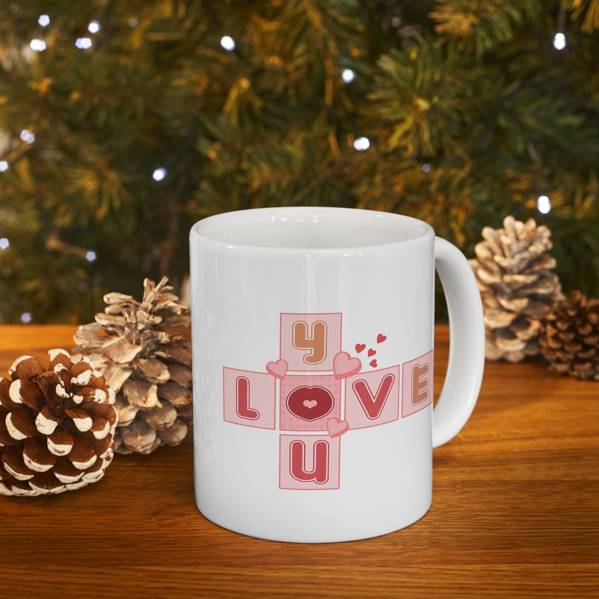 Valentine's Day Mug - Love You Blocks