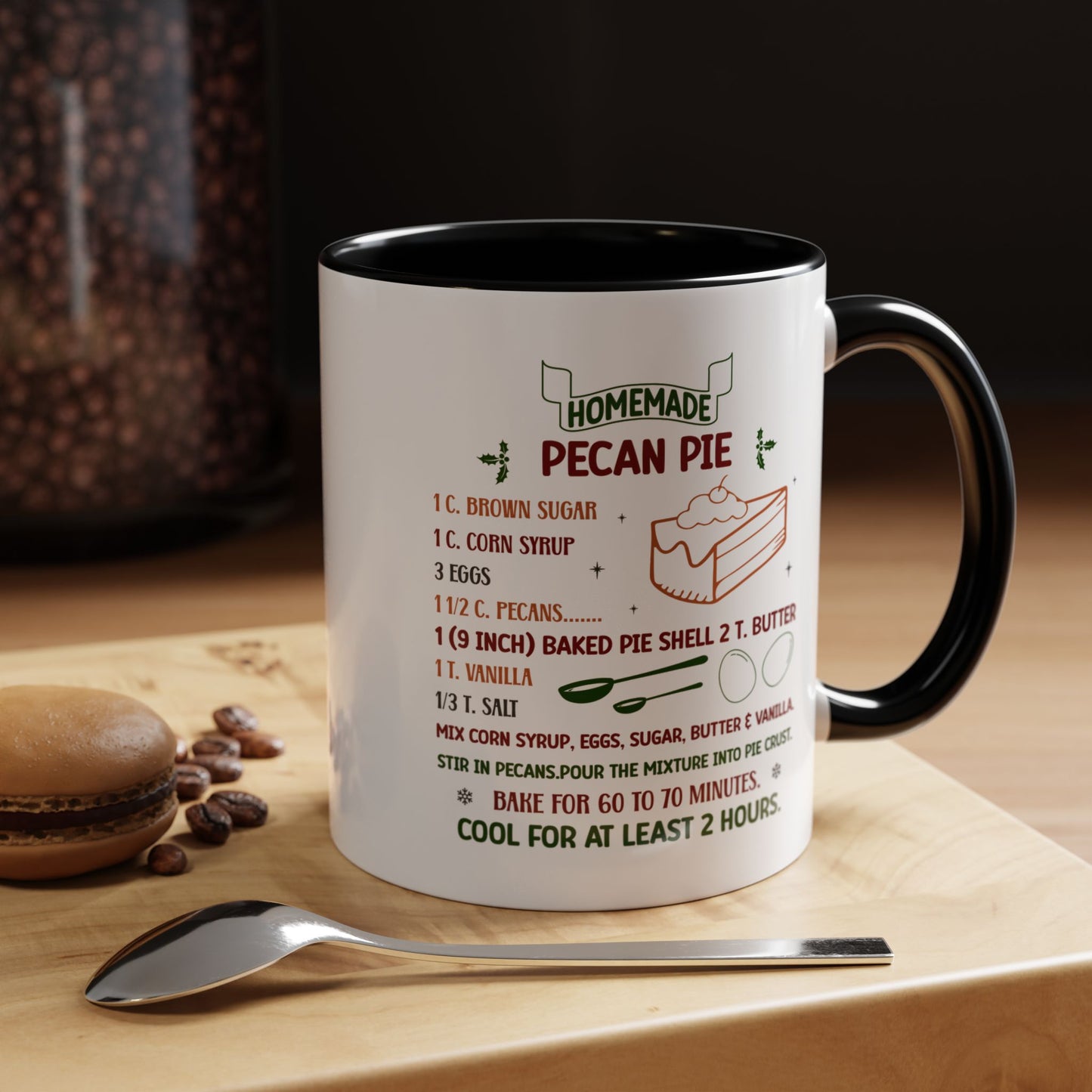 Christmas Mug - Homemade Pecan Pie Recipe