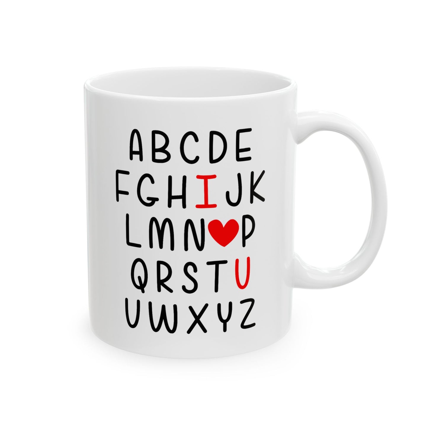 Valentine's Day Mug - I Love You Alphabet