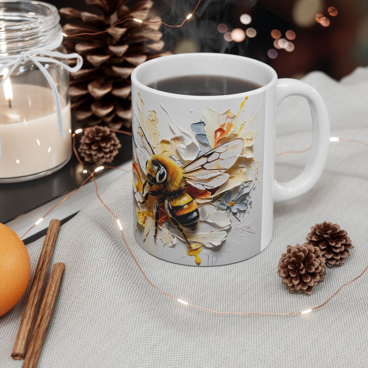 Artistic Mug - Bee Oil Painting