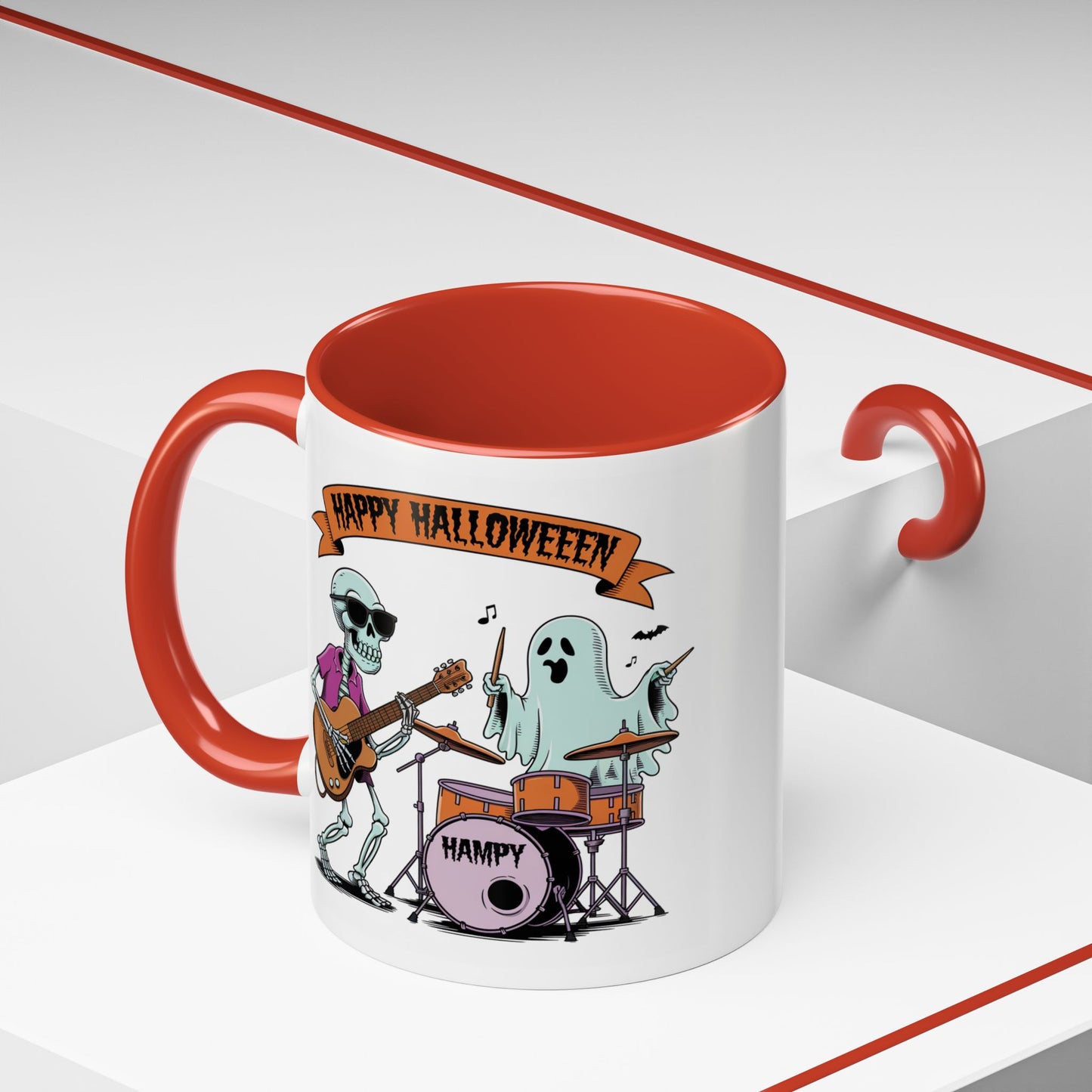 Halloween Mug - Skeleton & Ghost Band