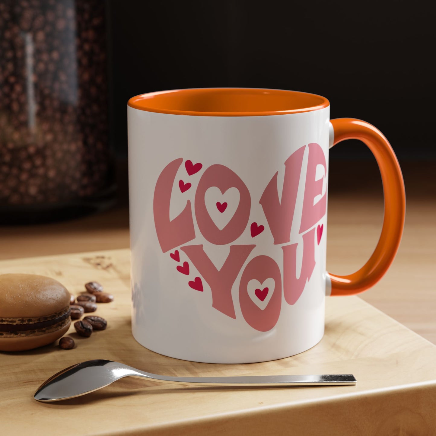 Valentine's Day Mug - Love You Heart Lettering