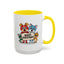 Christmas Mug - Merry Christmas Black Text Mouse Dog Cat Bird