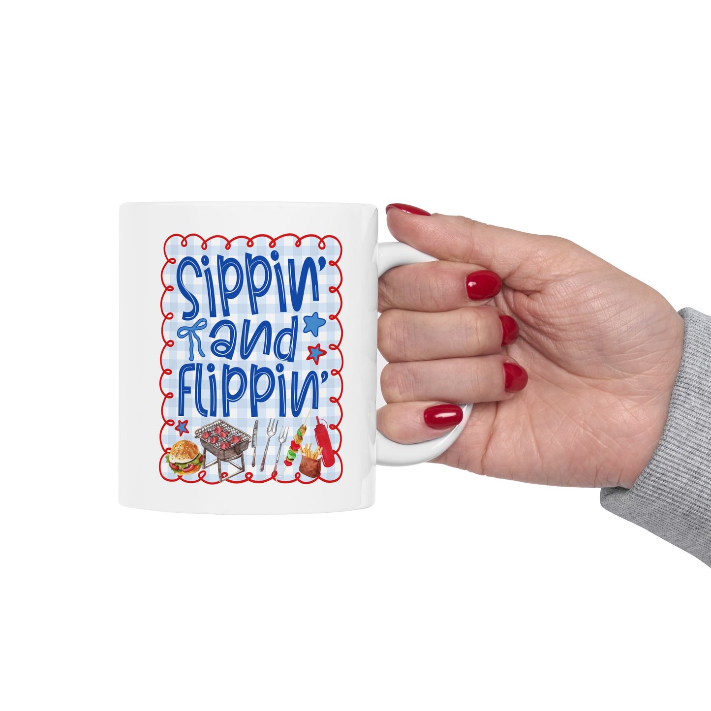 4th of July Mug - Sippin' and Flippin'