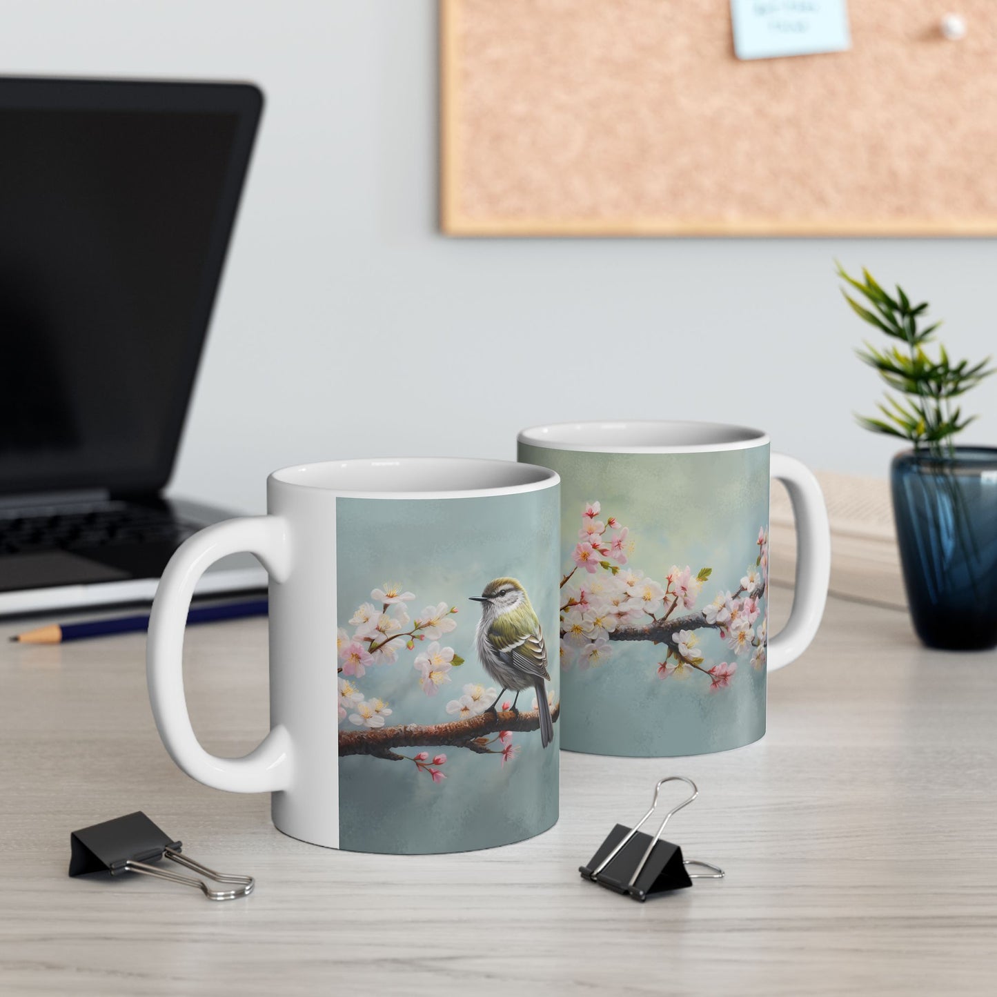 Artistic Mug - Felted Bird 2