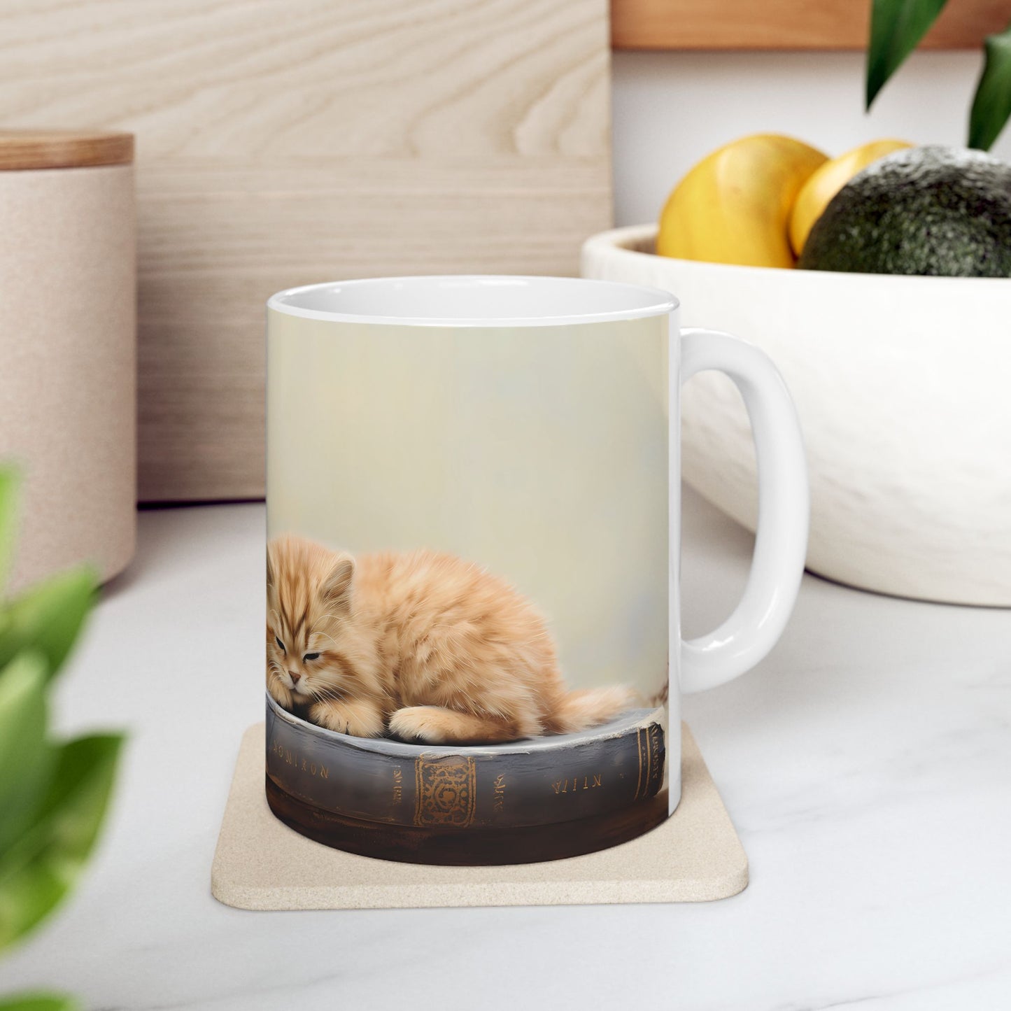 Artistic Mug - Felted Cat 3
