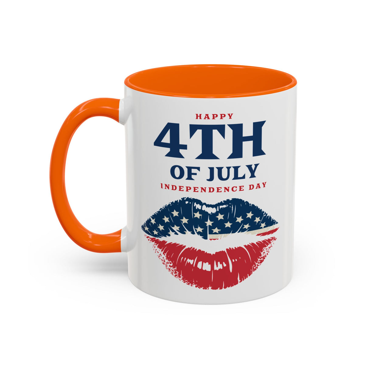 4th of July Mug - Happy 4th of July Flag Lips