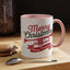 Christmas Mug - Red & Green Text Trumpet