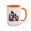Christmas Mug - Burgundy Snowman Family