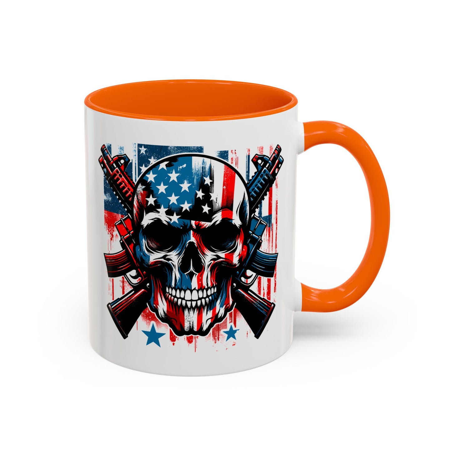 4th of July Mug - Skull With American Flag