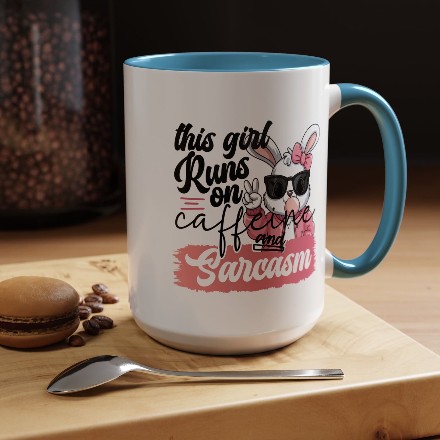 Humor Mug - This Girl Runs on Caffeine & Sarcasm