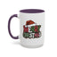 Christmas Mug - Merry Christmas Red Green & White Graffiti Hat