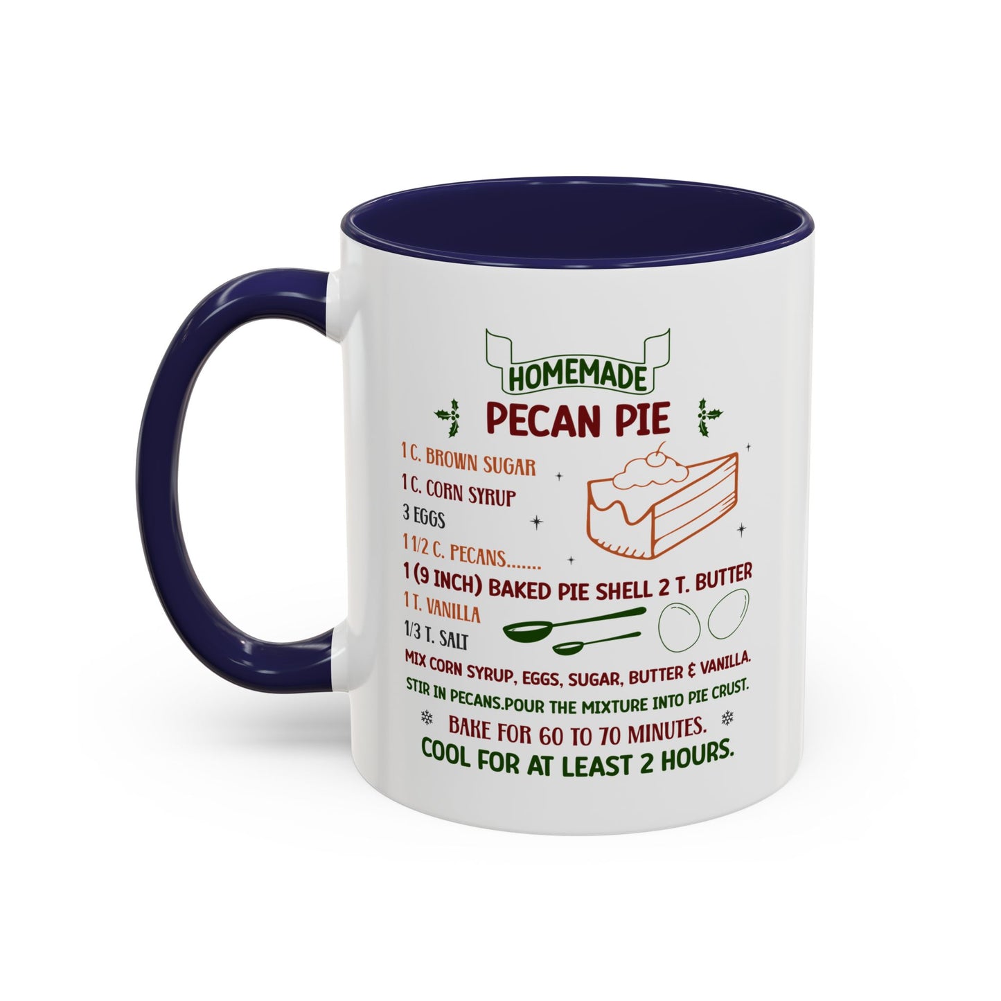 Christmas Mug - Homemade Pecan Pie Recipe
