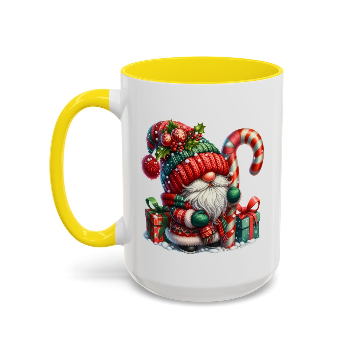 Christmas Mug - Gnome Candy Cane and Presents