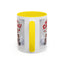 Christmas Mug - Merry Christmas Red Text Puppy Green & Red Top