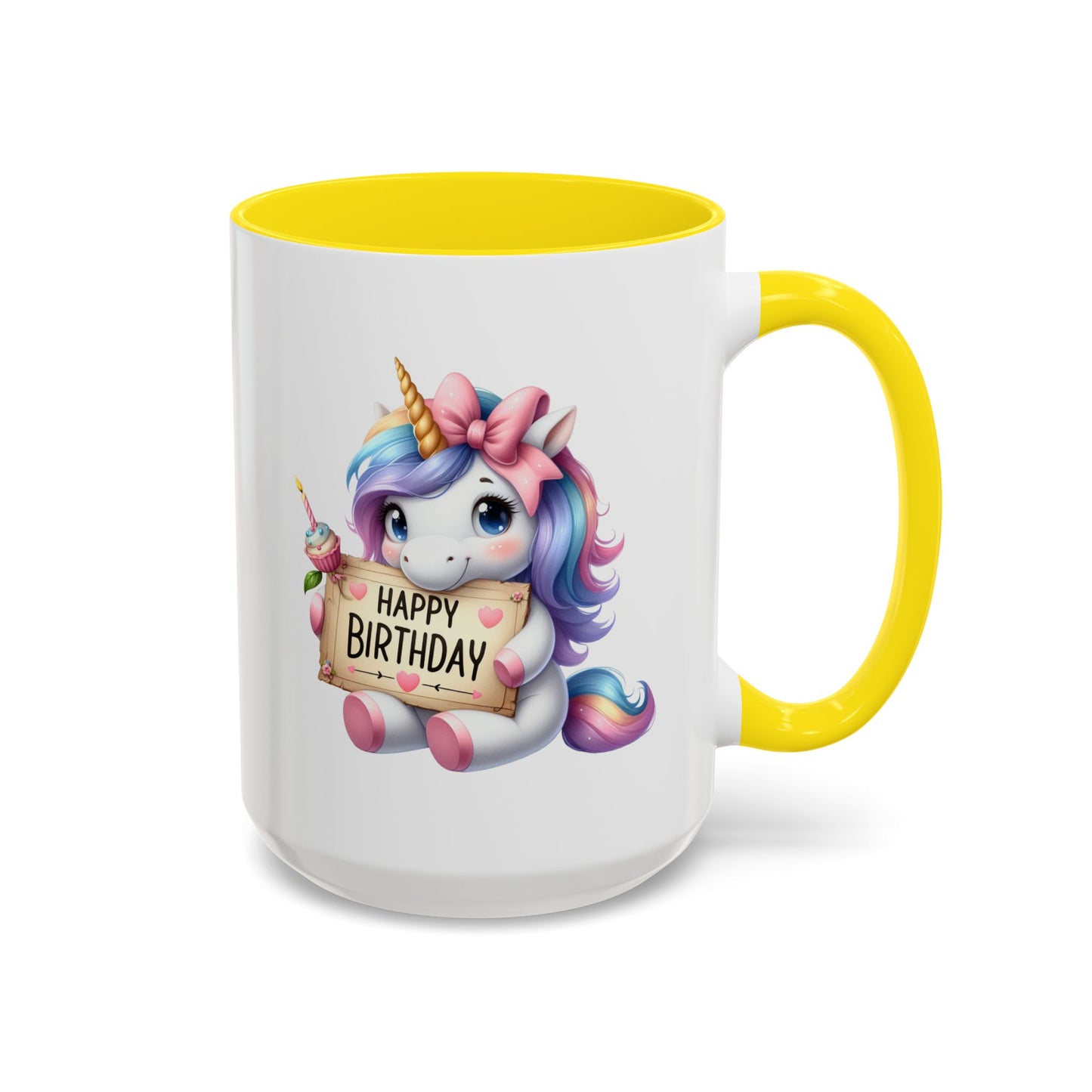 Birthday Mug - Girl Unicorn Happy Birthday Sign