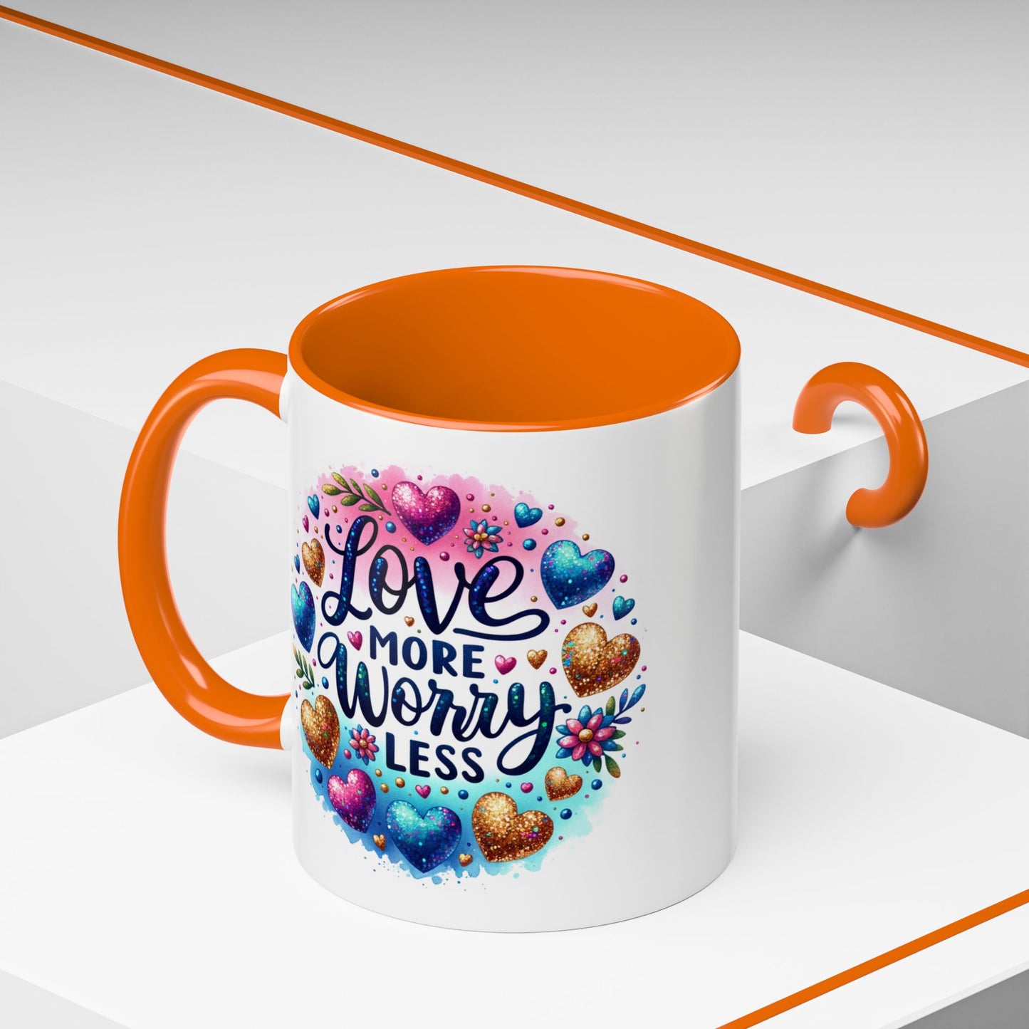 Wellness Mug - Love More Worry Less Circle