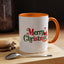 Christmas Mug - Merry Christmas Green & Red Text Santa Presents
