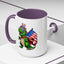 4th of July Mug - T Rex Dinosaur USA Flag