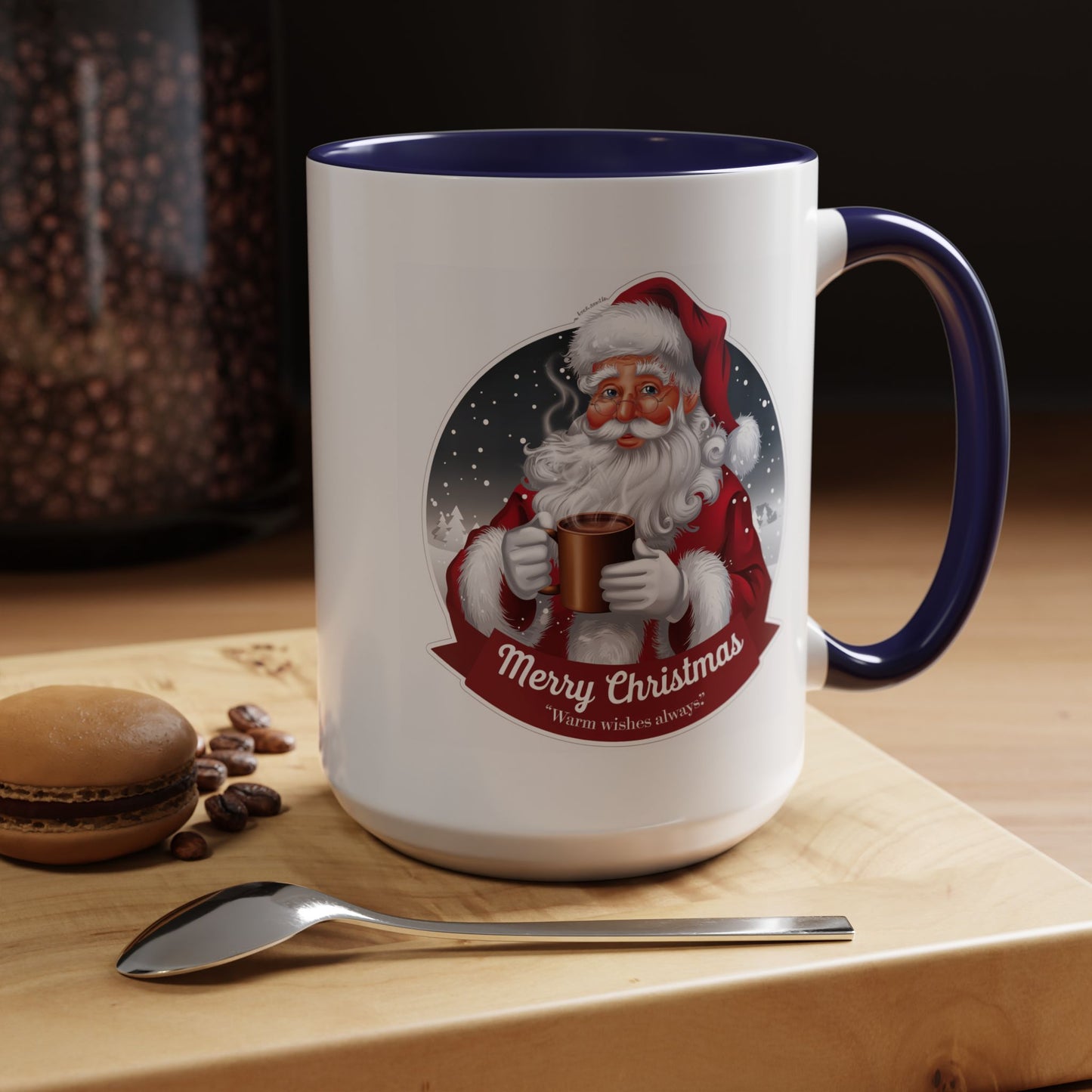 Christmas Mug - Merry Christmas Warm Wishes Always Santa