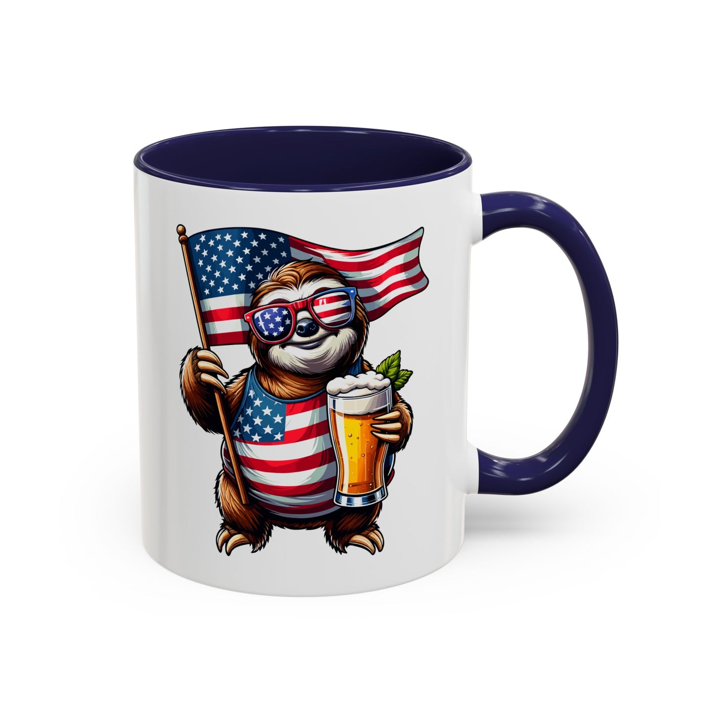 4th of July Mug - Merica Sloth