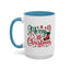 Christmas Mug - Merry Christmas Green & Red Text Star Candy Cane Stocking Snowflake