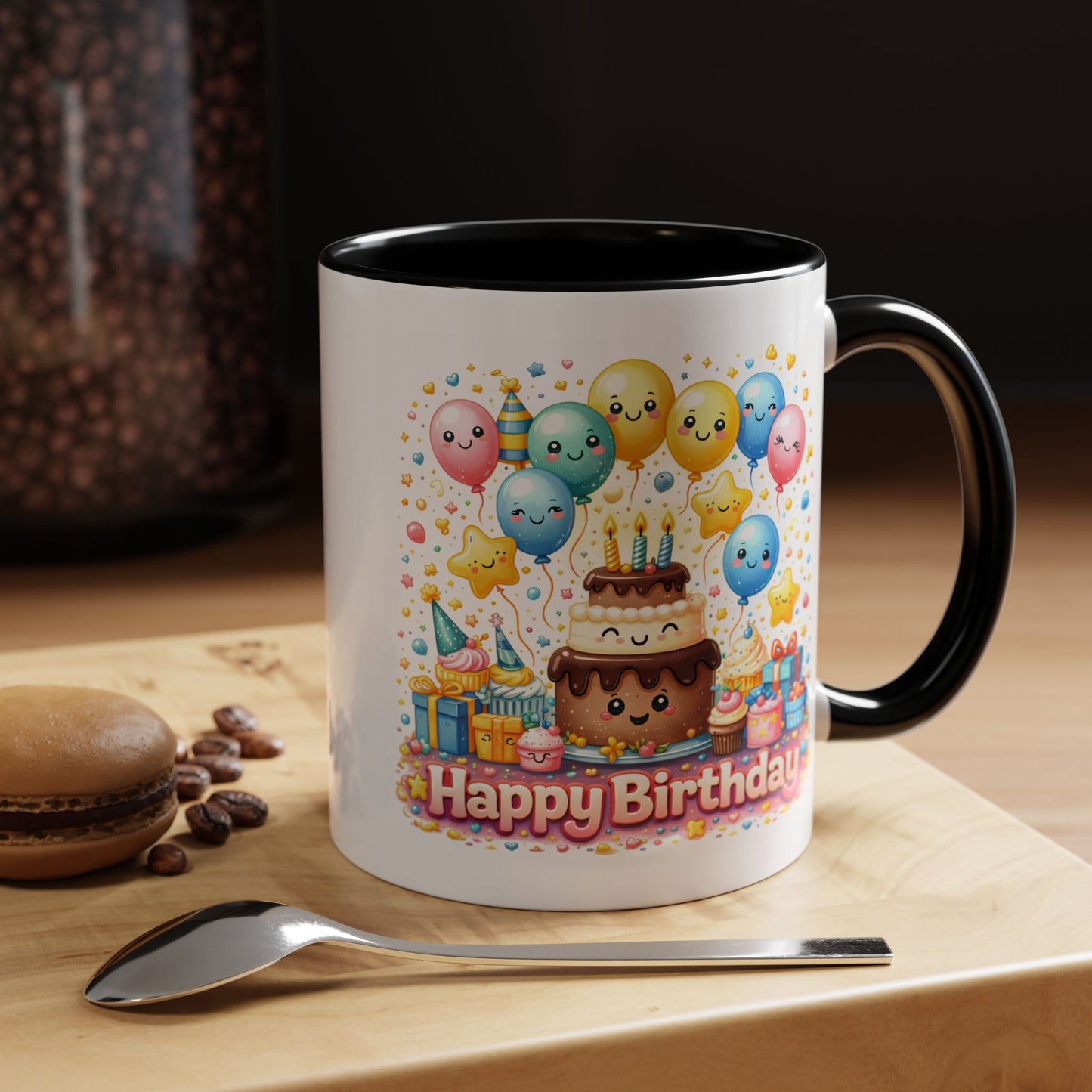 Birthday Mug - Cake and Balloons