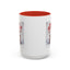 Christmas Mug - Merry Christmas Red Text Puppy Green & Red Top